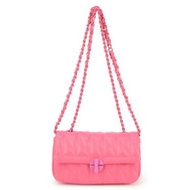 Imagem de Bolsa Feminina Pequena Transversal Gash Matelassê, Pink