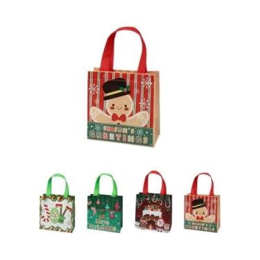 Imagem de Bolsas De Presente De Natal Papai Noel E Boneco De Neve 4 Peças Sacola