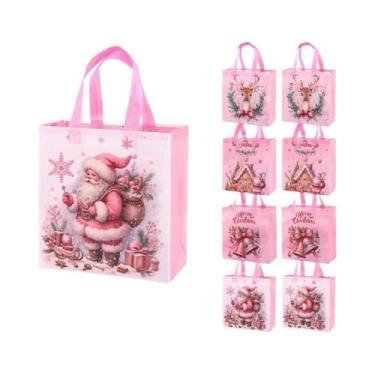 Imagem de Bolsas De Presente De Natal Papai Noel E Boneco De Neve 4 Peças Sacola
