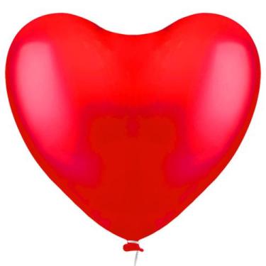 Imagem de Balão Látex Coração Vermelho Paixão - 11 Polegadas - 12 Un - Happy Day