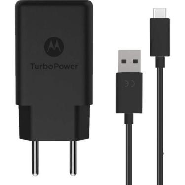 Imagem de Carregador Turbo Tipo C 15W Motorola Original, Preto