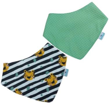 Imagem de Babador Bandana atoalhado para bebê Slim menino e menina kit 2 peças -