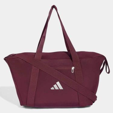 Imagem de Bolsa Adidas de Treino Duffel Feminina, Vinho, Prata, Único