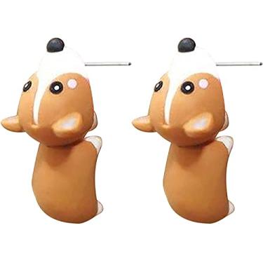 Imagem de Brincos de orelha fofos, brincos de orelha de mordida de tubarão, brincos de orelha de tubarão, brincos de mordida de dinossauro 3D brincos de mordida de animal adorável, brincos de