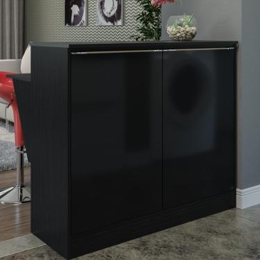 Imagem de Bancada Balcão com prateleira/Divisor de ambientes Multimóveis Preto 