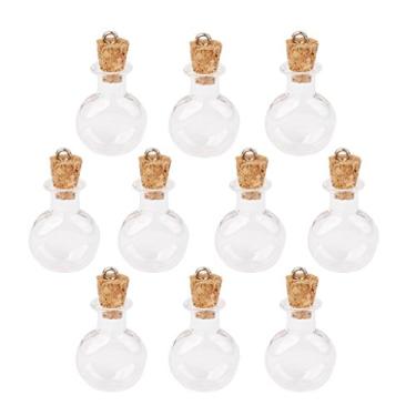 Imagem de Kesoto 10 pçs mini garrafas de vidro transparente vazias desejam garrafas de bola pingentes DIY pingente para fazer joias, Indisponível, não disponível