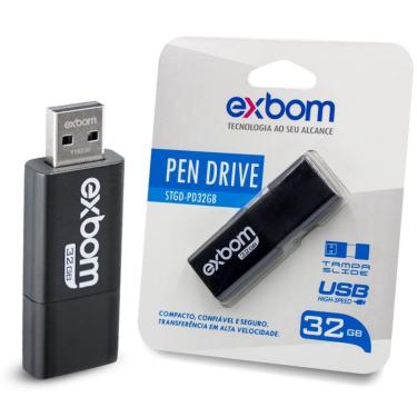 Imagem de Pendrive 32G USB retratil exbom STGD-PD32GB
