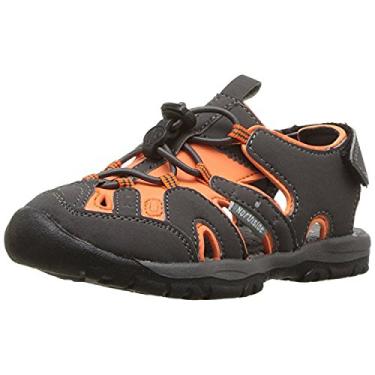 Imagem de Sandália infantil atlética de verão Burke SE Northside com bolsa impermeável e seca, Gray/Orange, 1 Little Kid