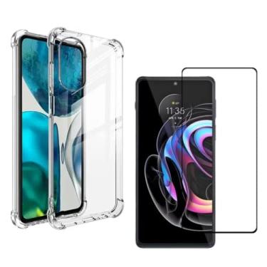 Imagem de Capa Capinha Anti Impacto + Película de Cerâmica 9D Compatível Com Motorola Moto Edge 30 - (Hard Glass Store)