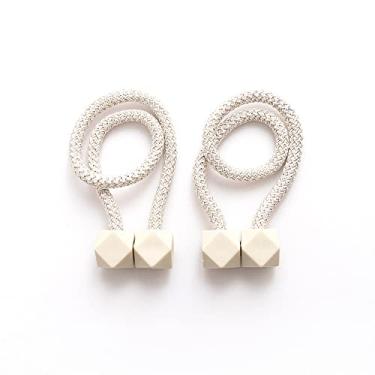 Imagem de Correia de cortina sem perfuração simples, sem instalação, fivela magnética, prendedores de cortina, suportes de cortina, T7,2 PCS