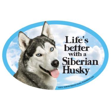 Imagem de Prismatix Decal Ímãs para gatos e cães, Husky siberiano