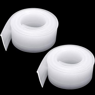 Imagem de Tondiamo 2 Rolos de Vedação Inferior da Porta do Chuveiro Transparente Silicone RV, Vedação da Porta do Chuveiro, Peças de Reposição para Banheiro e Cozinha, 187 cm no Total