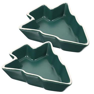 Imagem de 2 Unidades Molho De Natal Bandejas De Doces Travessa De Sobremesa Pratos De Férias Prato De Porcelana Bandeja De Aperitivos Para Árvore De Natal Pratos Dim Sum Cerâmica Fruta Seca