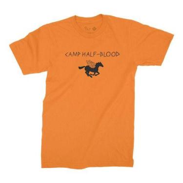 Camiseta Masculina Camp Half Blood Percy Jackson Laranja 2371