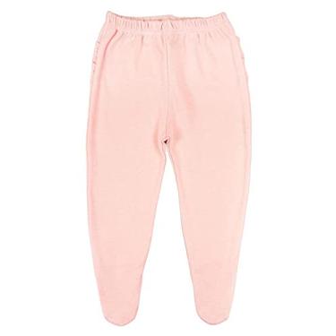 Imagem de Calça Bebê Suedine Com Pezinho e Babados - Rosa RN