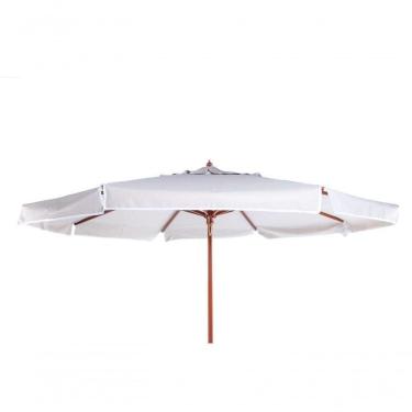 Imagem de Ombrellone Madeira Cobertura Pvc 2,40 Metros Creme Bel Lazer