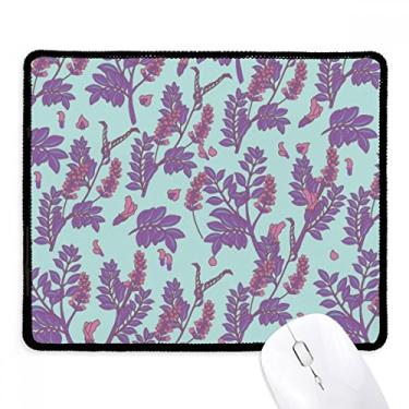 Imagem de Tapete de borracha para jogos com estampa de flores, lavanda, borda costurada, tapete para jogos