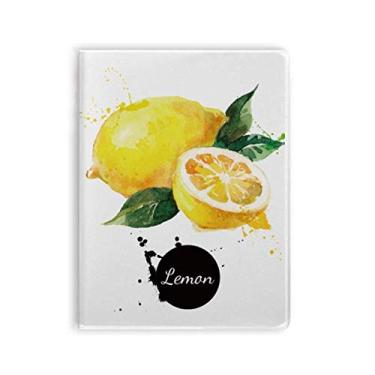 Imagem de Diário de capa macia para caderno de aquarela saudável sabor limão