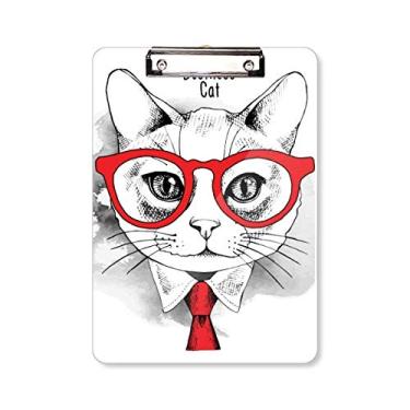 Imagem de Bussiness Cat Head Protect Animal Pet Lover prancheta pasta, bloco de escrita A4