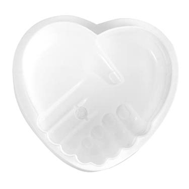 Imagem de HEMOTON 1 Unidade Moldes de amor molde para fazer bolo molde de bolo de coração moldes de silicone aparelho de cozinha molde para fazer chocolate em forma de coração Abrasivos branco