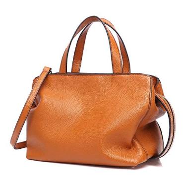Imagem de ChrisK ChrisK bolsa de lona carteira de viagem feminina bolsa de couro moda elegante bolsa de ombro feminina bolsa mensageiro clássica bolsa feminina (cor: marrom, tamanho: tamanho único)
