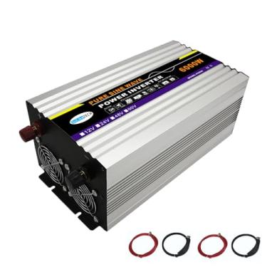 Imagem de XCPHGFM Inversor de energia de 3000 Watts Conversor de 12V DC para 220V AC com 2 tomadas CA Display LCD duplo Inversor de energia de onda senoidal pura de 3000W para geladeiras/secadores de cabelo