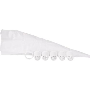 Imagem de Kit 5 Bicos de Confeitar Russos + Saco Confeiteiro Branco