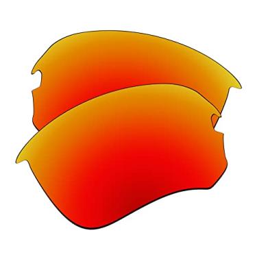 Imagem de EZReplace Lentes de reposição para óculos de sol Oakley Flak Draft OO9364 (lentes polarizadas) – Serve para armação Oakley Flak Draft (vermelho fogo)