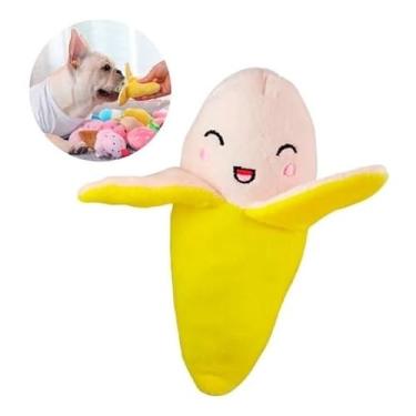 Imagem de Brinquedo Pelúcia Para Pets Cachorros e gato Dog Pelucia Apito banana bananinha