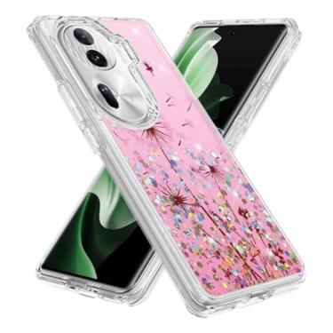 Imagem de Rosebono Compatível com Oppo Reno 11 / Reno 11 Pro, capa com padrão de design gráfico híbrido (Dente-de-leão)