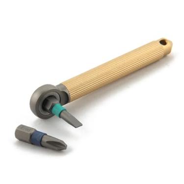 Imagem de SZITW Chave de fenda modular magnética manual com pontas de chave de fenda substituíveis de cabeça chata e cruzada com função de quebra de janela de extremidade de aço de tungstênio Conjunto de ferram