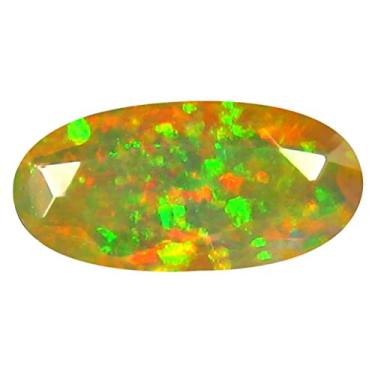 Imagem de 1,96 ct AAA+ Corte oval de qualidade premium de pedra preciosa (14 x 7 mm) opala arco-íris não aquecida opala genuína solta