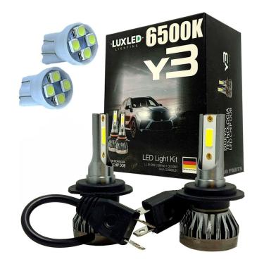 Imagem de Kit super Led Farol ultra branco 6500K 36W MAX 12v Y3 H1 H3 H7 H8 H11 H27