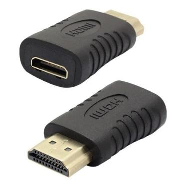 Imagem de Adaptador Mini HDMI Fêmea para HDMI Macho, Preto, PIX