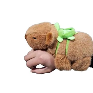 Imagem de Pelúcia Agarradinha Pulseira Capivara com Mochila de tartaruga