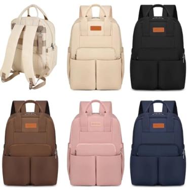 Imagem de Bolsa Maternidade Mochila Feminina Impermeável Multifuncional Espaçosa para a Mamãe e o Bebê com Bolsos para Mamadeira Alças para Carrinho de Bebê e Porta Lenço Umedecido (Preta)