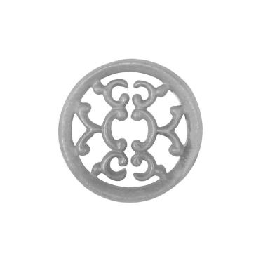 Imagem de Rosácea Decoração Ferro Fundido Imperial Grade Portão 15cm