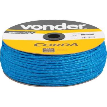 Imagem de Corda Multifilamentada Trançada 3mmx625m 2,7kg Azul Poliprop - Vonder