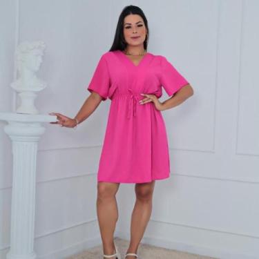 Imagem de Vestido Soltinho Midi Decote Elegante Primavera Verão Duna - Fabi Shop