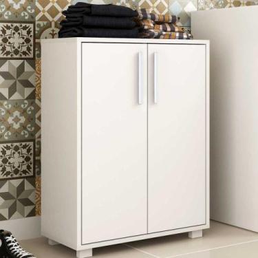 Imagem de Armário Multiuso 2 Portas Branco - Pnr Móveis - Brv, Branco, Moderno