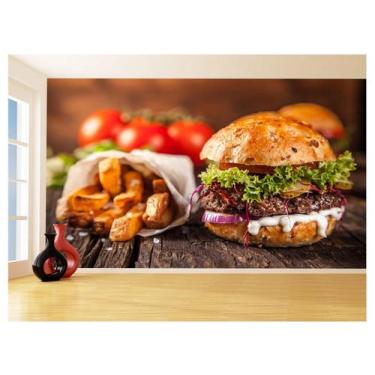 Imagem de Papel De Parede 3D Alimentos Lanches Artesanais 3,5M Al423 - Você Deco