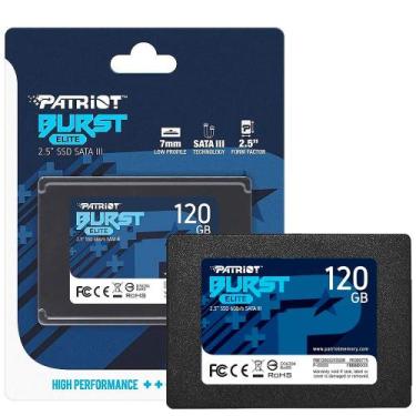 Imagem de SSD Patriot Burst Elite, 120GB, Sata III, Leitura 450MB/s e Gravação 3