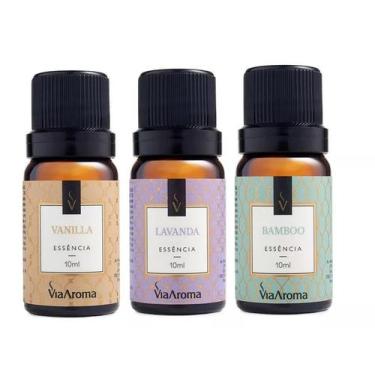 Imagem de Kit Essências De Vanilla, Lavanda E Bamboo 10Ml Cada - Via Aroma