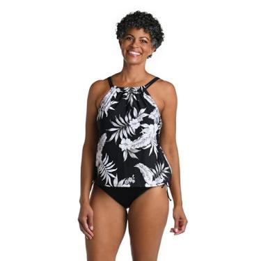 Imagem de Tanquíni de gola alta, Preto/Tropic Paradise, 20