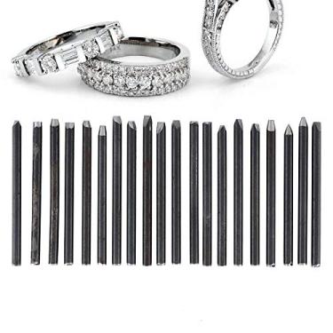 Imagem de YCTZE Kit Professional Jewelry, Equipamento de Cinzel para Escultura, Gravura e Textura de Martelo, Inclui Carimbo de Linha Reta, Material de Ourives de Prata, Rune de Punchado de Aço (#1)