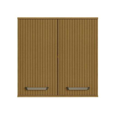 Imagem de Armário Aéreo 2 Portas 80 Cm Criare Poliman Freijo Ripado