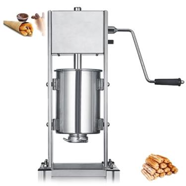 Imagem de 星姿 Máquina de Churros Manual Comercial 3L, Máquina de Frutas Latinas de Aço Inoxidável com 4 Bicos Intercambiáveis, Máquina de Enchimento Vertical, para Uso Doméstico e Comercial