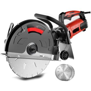 Imagem de 星姿 Caçador de parede elétrico de alta potência 9900W, máquina de corte de parede de concreto portátil, com 1/2/3 peças de dente de serra de 405 mm, profundidade de ranhura de 0-154 mm, largura