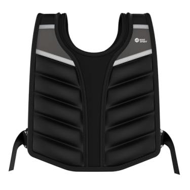 Imagem de Colete pesado para mulheres e homens, 4,5 kg/6,8 kg/9,1 kg, colete de treino com peso para treino, colete de rucking com faixa refletiva, coletes de peso corporal para treinamento de força, corrida