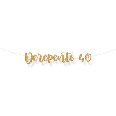 Imagem de Faixa decorativa "De Repente 40" Glitter Ouro - 1 unidade - Cromus - R